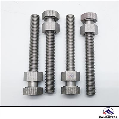 Șurub de tungsten de înaltă puritate, șuruburi de tungsten DIN933 în Republic...